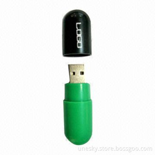USB Flash Drive, Supports Microsoft's Windows XP/Vista, Apple's Mac 9x/X, and Linux 2.4x OS
